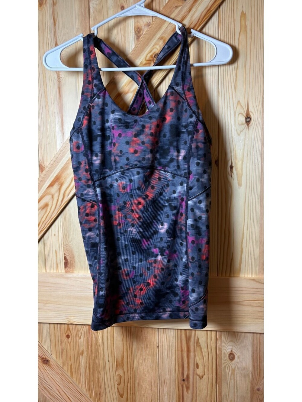 Lululemon Multicolor Polka Dot Athletic Tank Top Medium